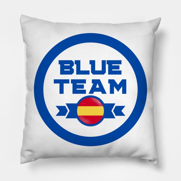 Cybersecurity Blue Team Spain Gamification Badge CTF Pillow by FSEstyle