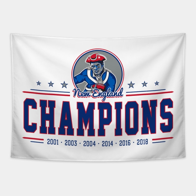 Patriots 2019 Championship Graphic 3 Tapestry by bkumm66