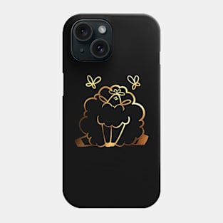 Golden Sheep with Butterflies Phone Case