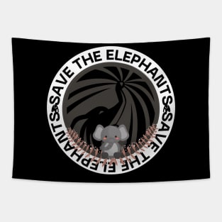 Save The Elephants Tapestry