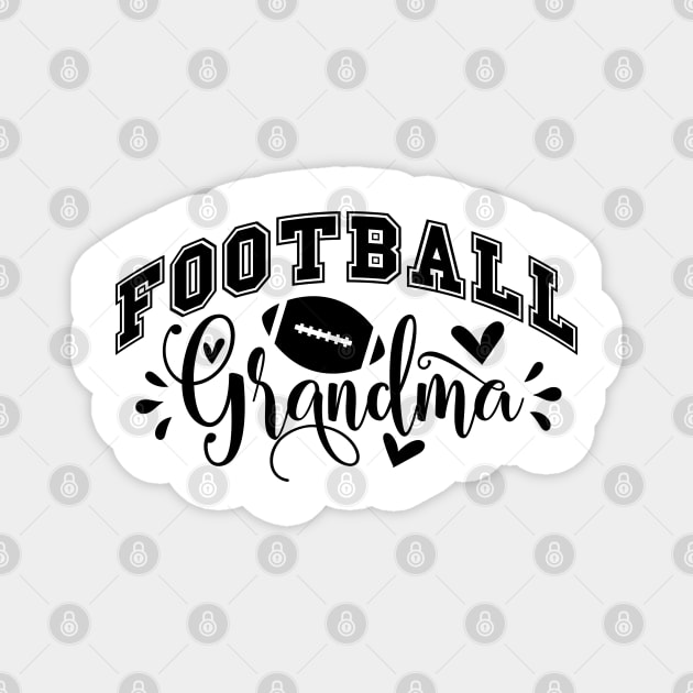 Football Grandma black Magnet by busines_night