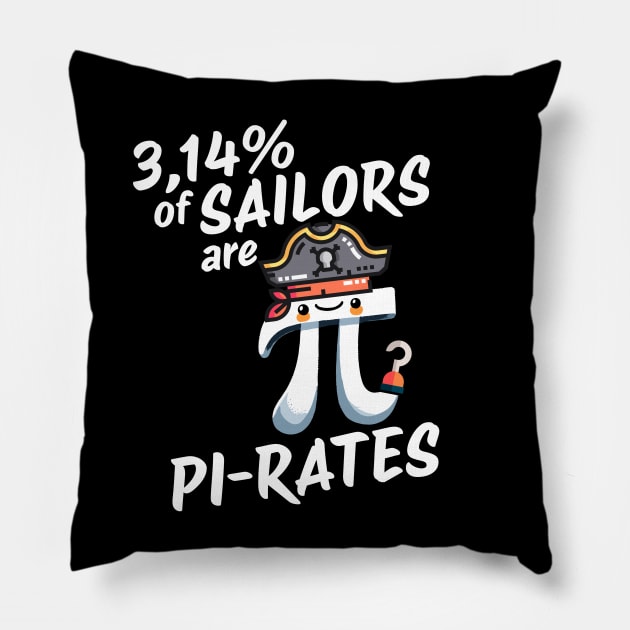 3,14% are Pirates Pi Sailor Funny Math Design Pillow by DoodleDashDesigns