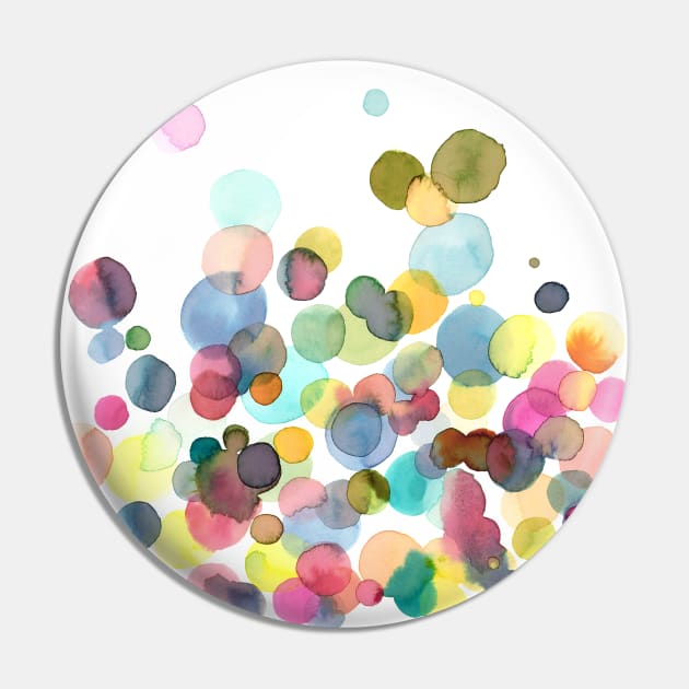 Watercolor Drops Pin by ninoladesign