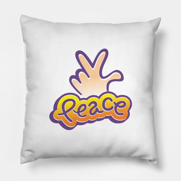 Peace Pillow by Nando Art