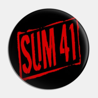 red sum 41 vintage Pin