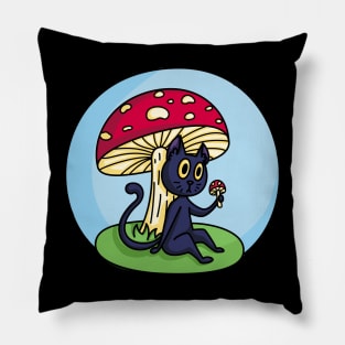 Mushroom Kitty - Globe Pillow