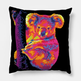 The Warm Rainbow Koala Pillow