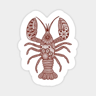 Lobster (brown and white vertical) Magnet