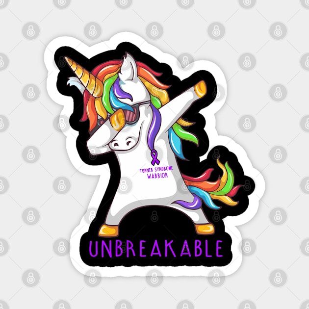 TURNER SYNDROME Warrior Unbreakable Unicorn Dabbing Magnet by ThePassion99