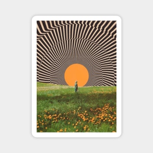 Trippy Sunrise Magnet