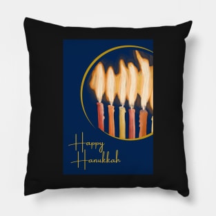 Festival of Lights Hanukkah Design Pillow