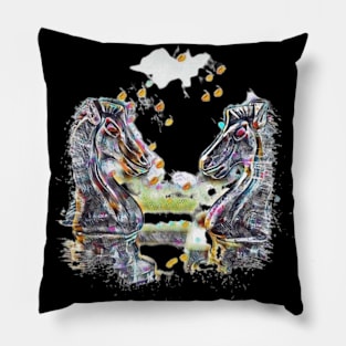 Chess pieces modern art design Pillow