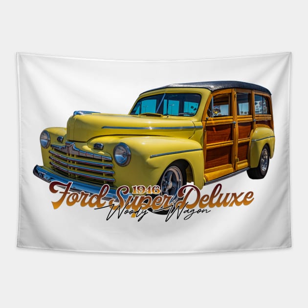 1946 Ford Super Deluxe Woody Wagon Tapestry by Gestalt Imagery