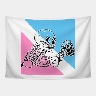 Drunk Skeleton Tapestry