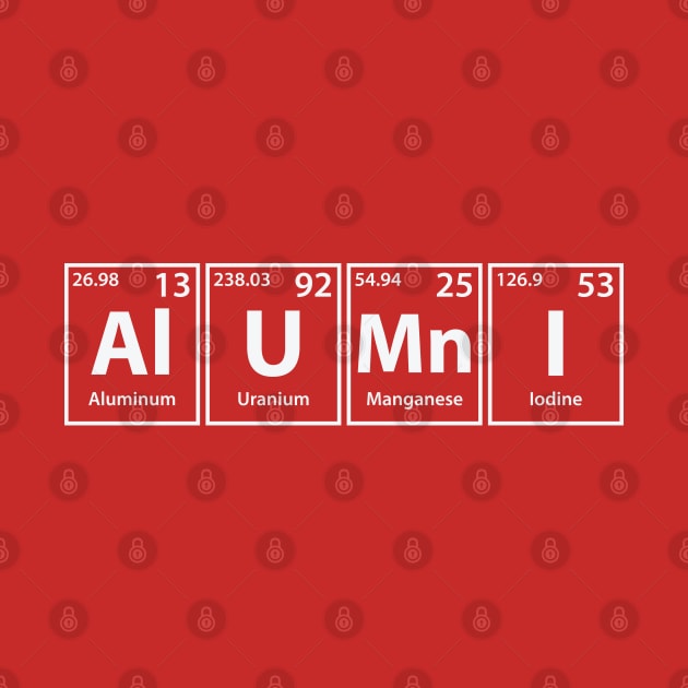 Alumni (Al-U-Mn-I) Periodic Elements Spelling by cerebrands