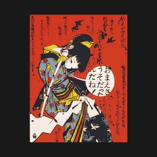 Samurai Kimono Girl T-Shirt