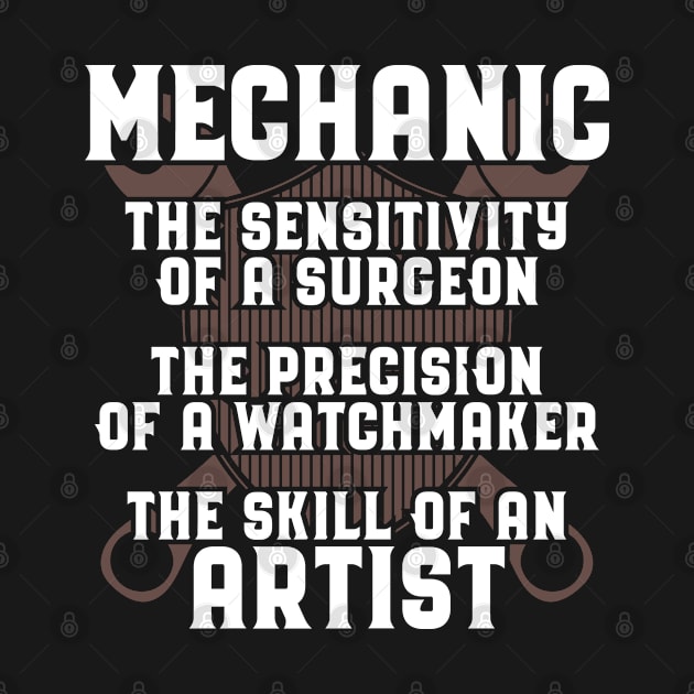 Mechanic/Craftsman/Artist/Precision/Gift/Present by Krautshirts