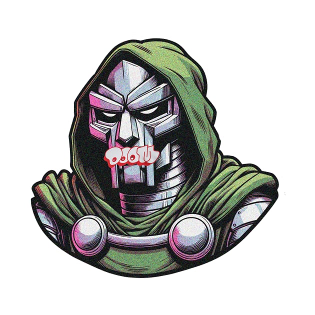 MF DOOM Mask and Logo by ManyMelany