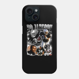 Bo Jackson Bo Knows Signature Vintage Legend Baseball Football Bootleg Rap Graphic Style Phone Case