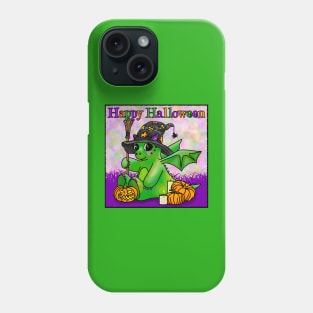 Happy Halloween says the little Halloween Dragon Phone Case