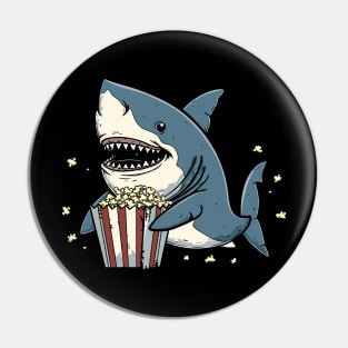 Funny Shark Watching Movie Pin