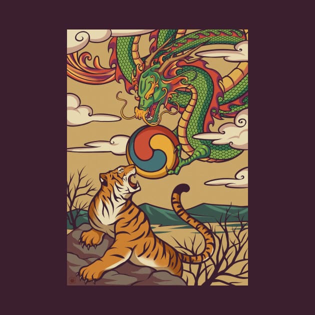 Tiger vs Dragon by KucingKecil