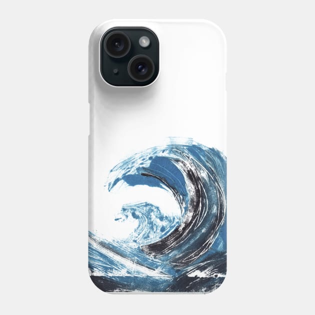 The Big Blue Wave Phone Case by AndreIllustrates