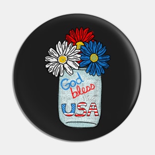 God Bless the USA (small design) Pin