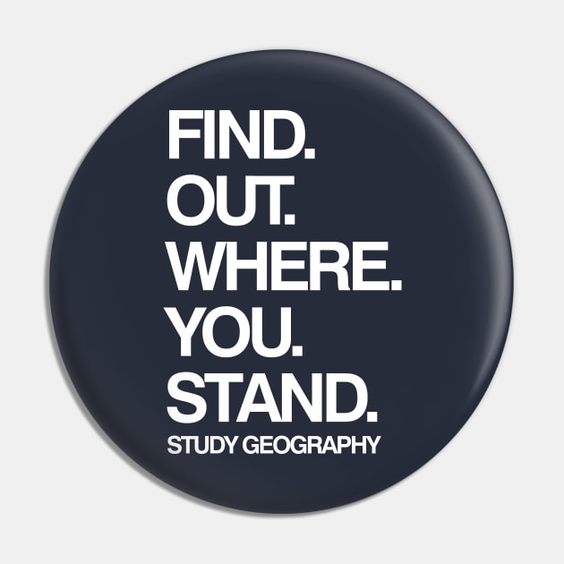 Study Geography Funny School Subject Pin by Barthol Graphics