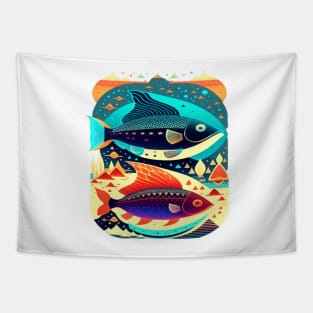 Sea and river inhabitants are wonderful fish.. Tapestry