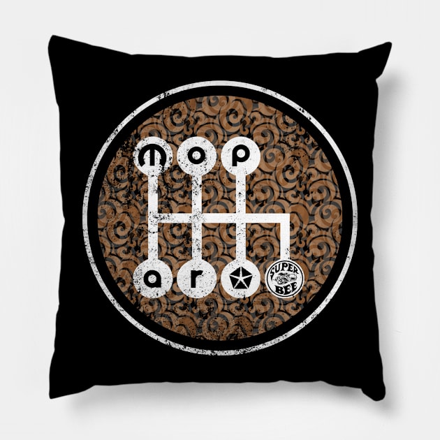 Mopar Super Bee Gear Shift Pillow by funkymonkeytees