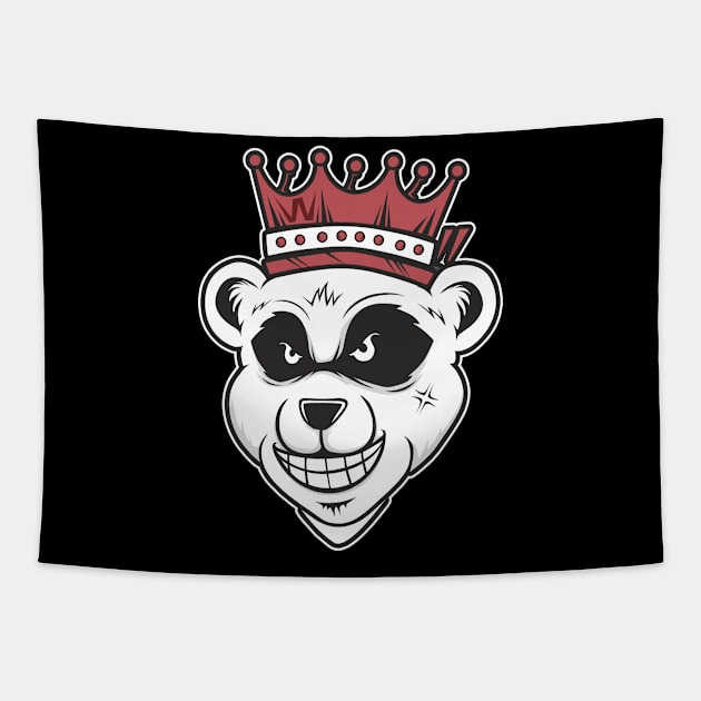 Panda king Tapestry by Dark_Ink