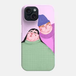 Lovely Couple With Silly Faces Phone Case