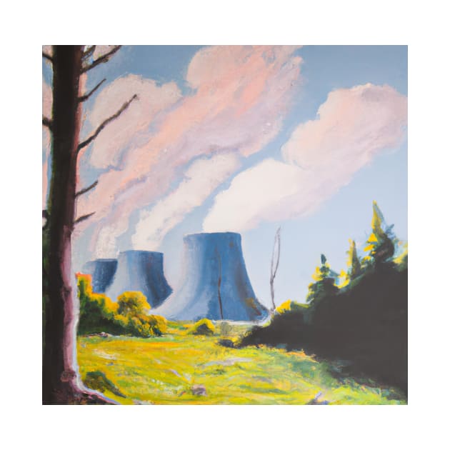 Nuclear Power Plants Oil Painting by soulfulprintss8