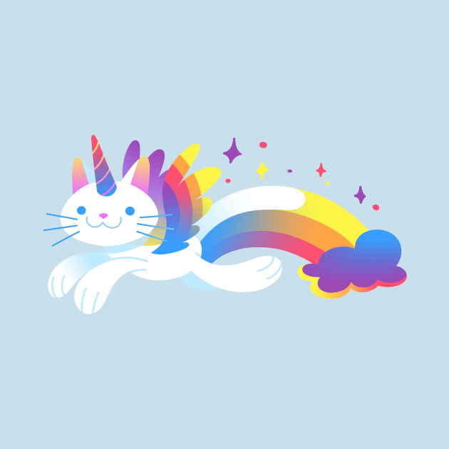 Rainbow Unicorn Kitty by TeeBudgie