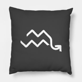 Aquarius and Scorpio Double Zodiac Horoscope Signs (White) Pillow