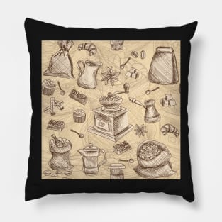 coffee pattern Pillow