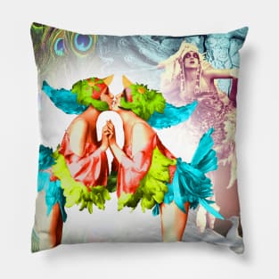 Ziegfeld Girls as Birds - Collage Pillow