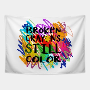 Broken Crayons Tapestry