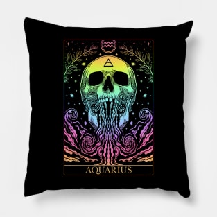 Zodiac sign tarot card Aquarius Pillow