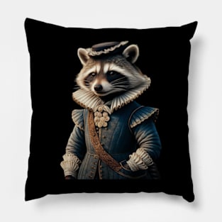 Renaissance raccoon Pillow