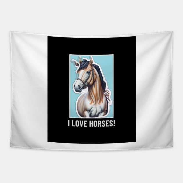 Horse Lover Art Tapestry by VisionDesigner