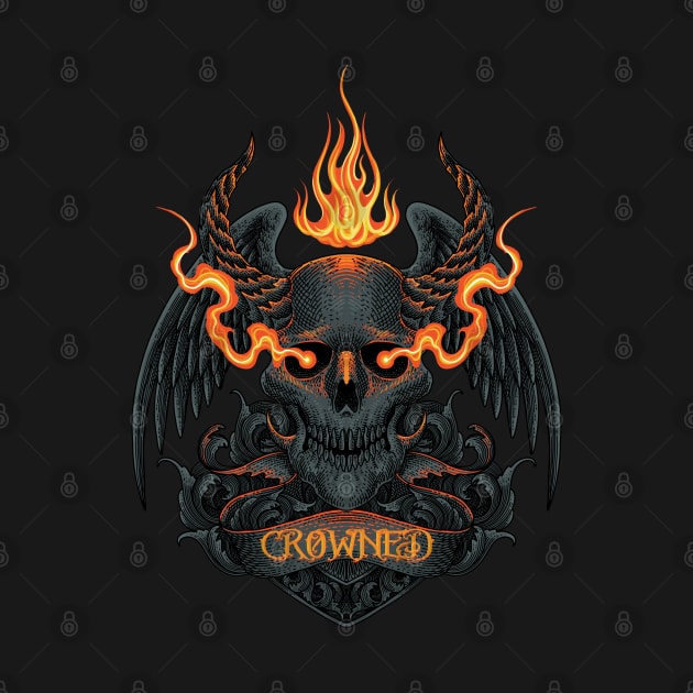 Crowned Demon Skull by Tonymidi Artworks Studio