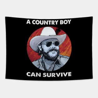 A country boy hank vintage retro Tapestry