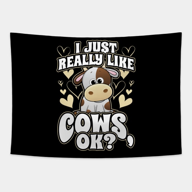 I Just Really Like Cows OK Tapestry by aneisha