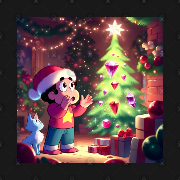 Crystal Holidays Extravaganza: Steven Universe Christmas-Inspired Art for Timeless Cartoon Designs and Festive Gems! by insaneLEDP