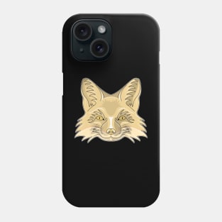 brown fox face Phone Case