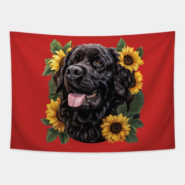 Newfoundland dog Tapestry by VelvetRoom