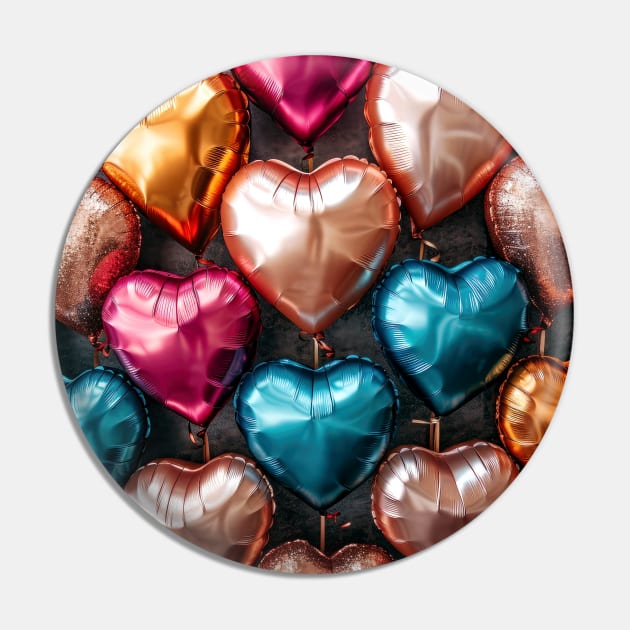 Colorful Heart Shaped Balloons - Party Pin by jecphotography