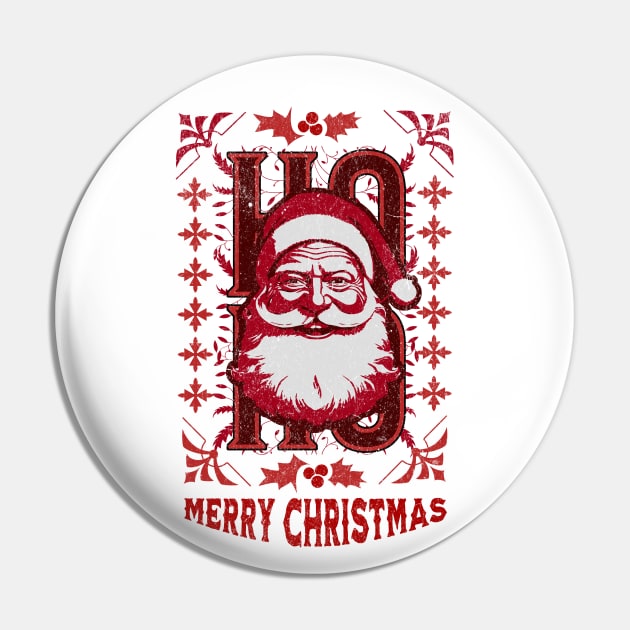 vintage Santa Claus face Pin by Graffik-Peeps